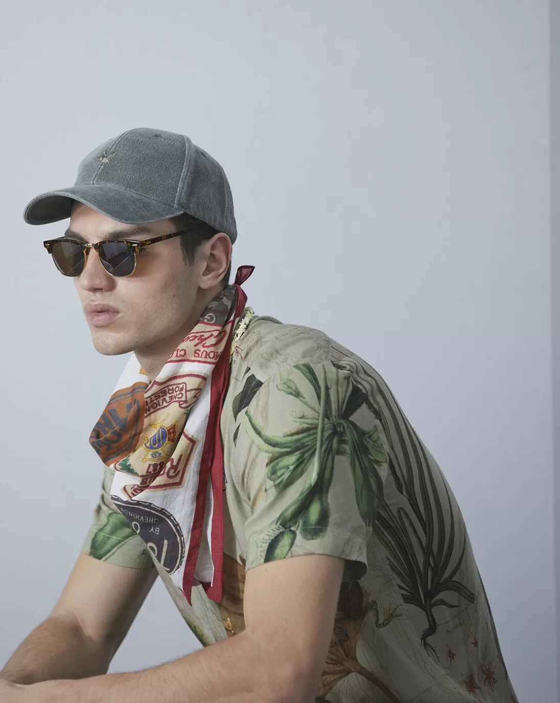 Chevignon Bandana Vintage Ecru Foulard En Coton Biologique