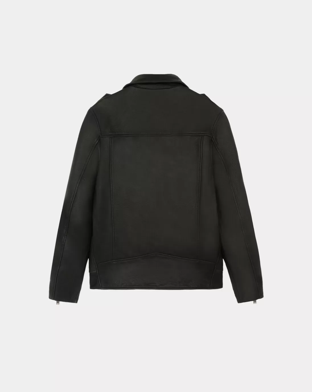 Chevignon Blouson En Cuir Biker Noir Blouson Biker En Cuir De Vachette