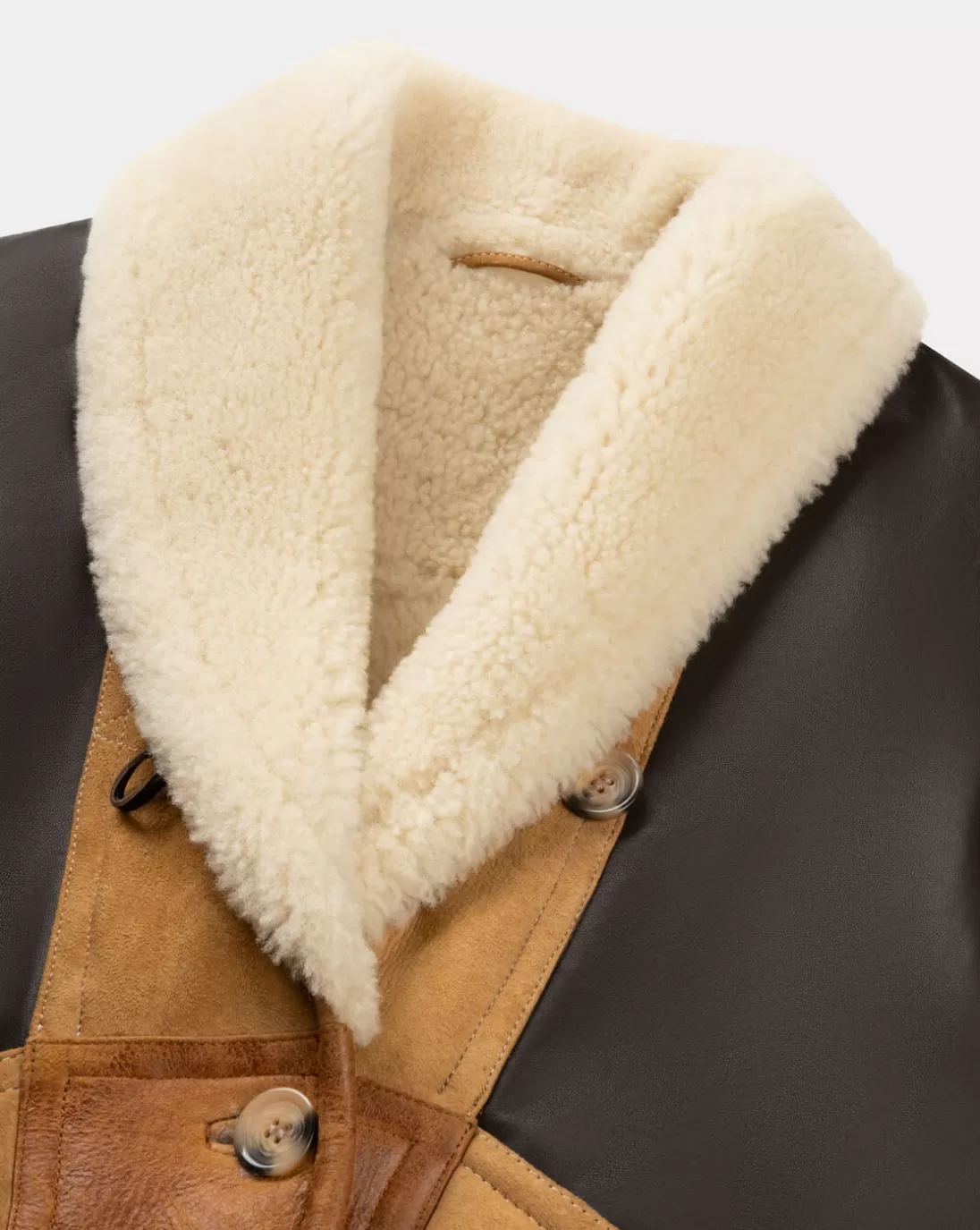 Chevignon Blouson En Cuir Camerashearling W Cacao Blouson En Cuir De Mouton Femme