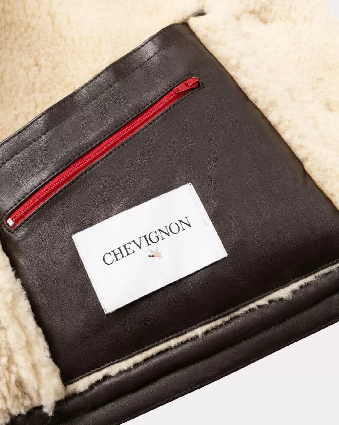 Chevignon Blouson En Cuir Camerashearling W Cacao Blouson En Cuir De Mouton Femme