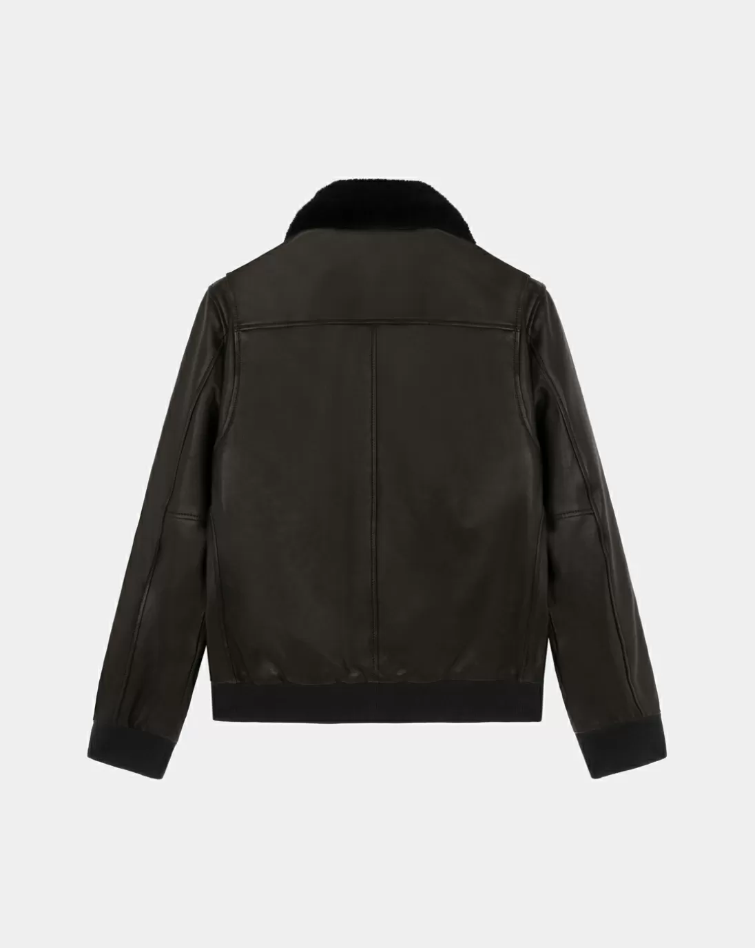 Chevignon Blouson En Cuir Gyver Vintage Noir Blouson En Cuir Inspiration Aviateur