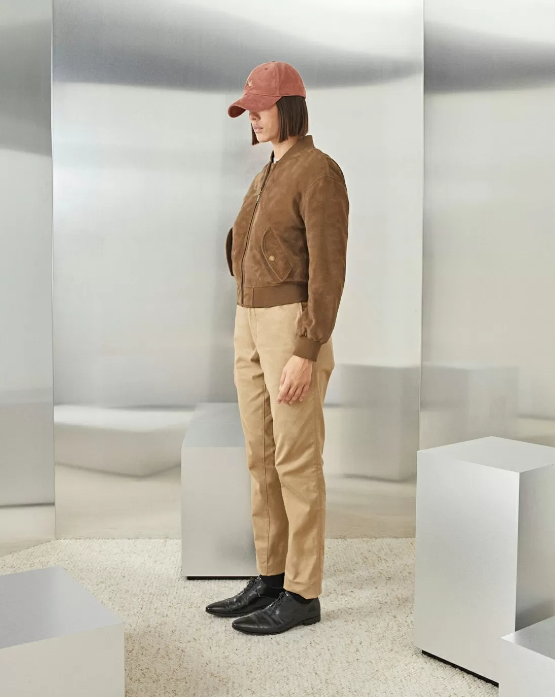 Chevignon Blouson En Cuir Varsity W Cacao Blouson En Cuir Femme Impression Signature Au Dos