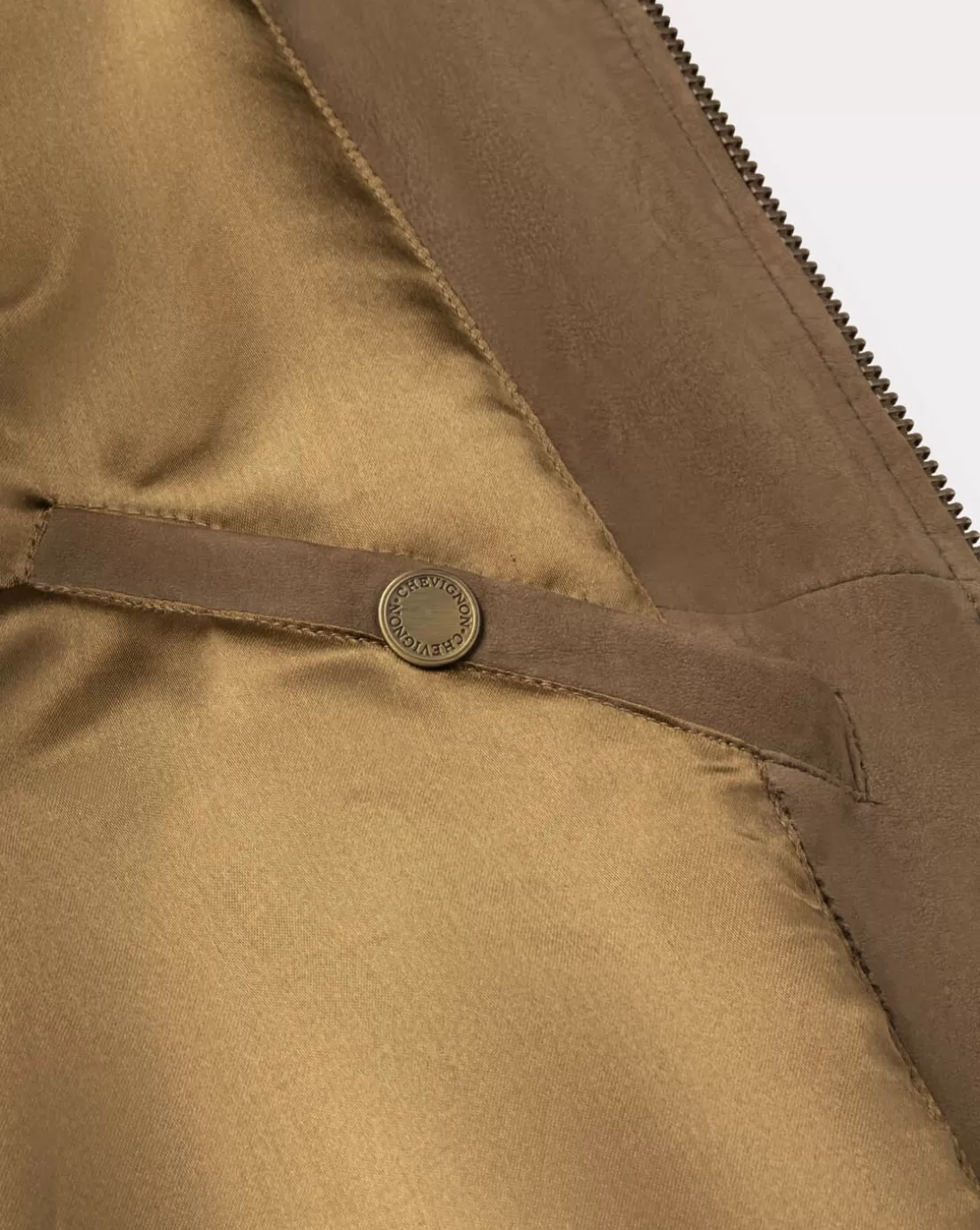 Chevignon Blouson En Cuir Varsity W Cacao Blouson En Cuir Femme Impression Signature Au Dos