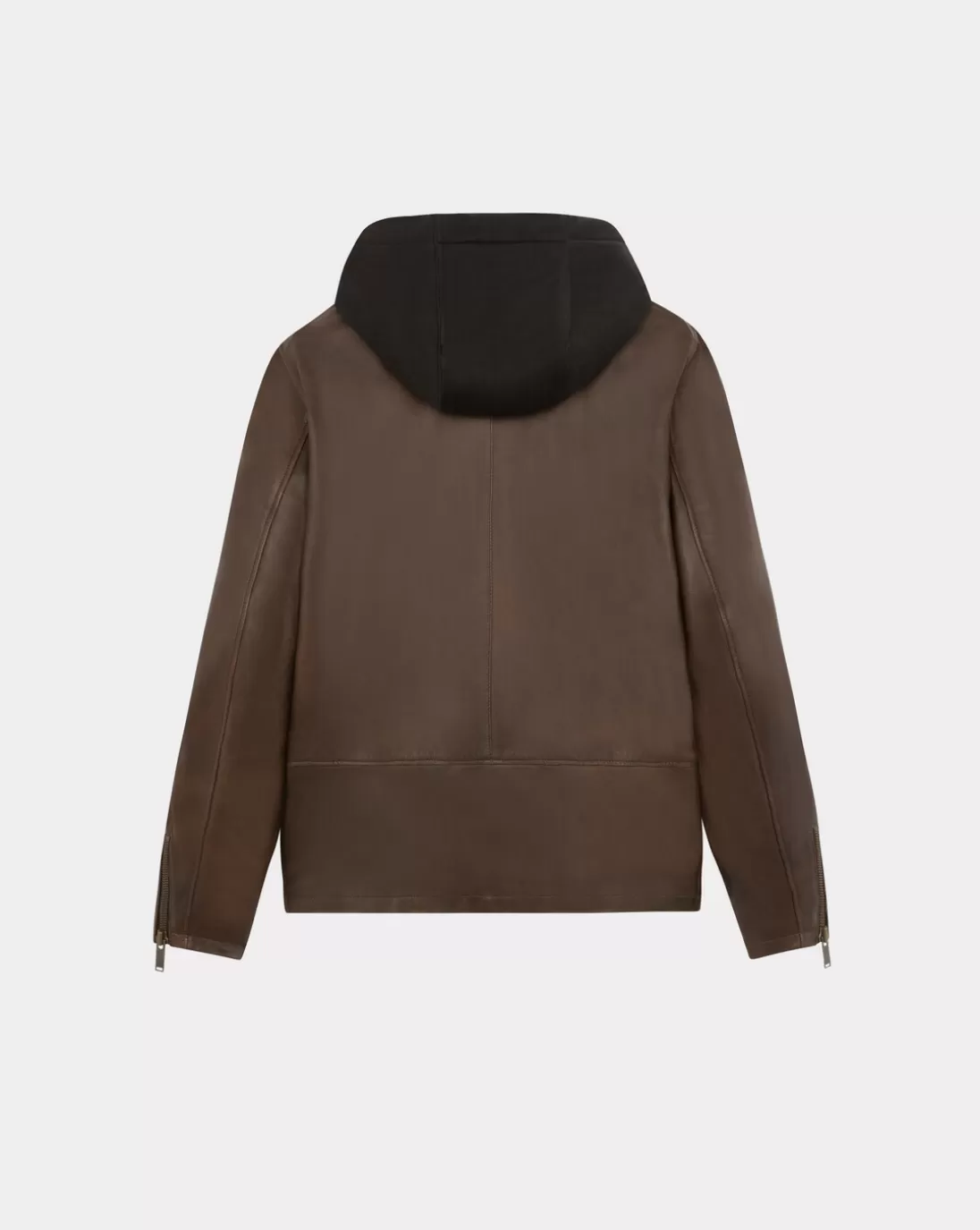 Chevignon Blouson En Cuir Wheel Cacao Blouson En Cuir Avec Capuche Amovible