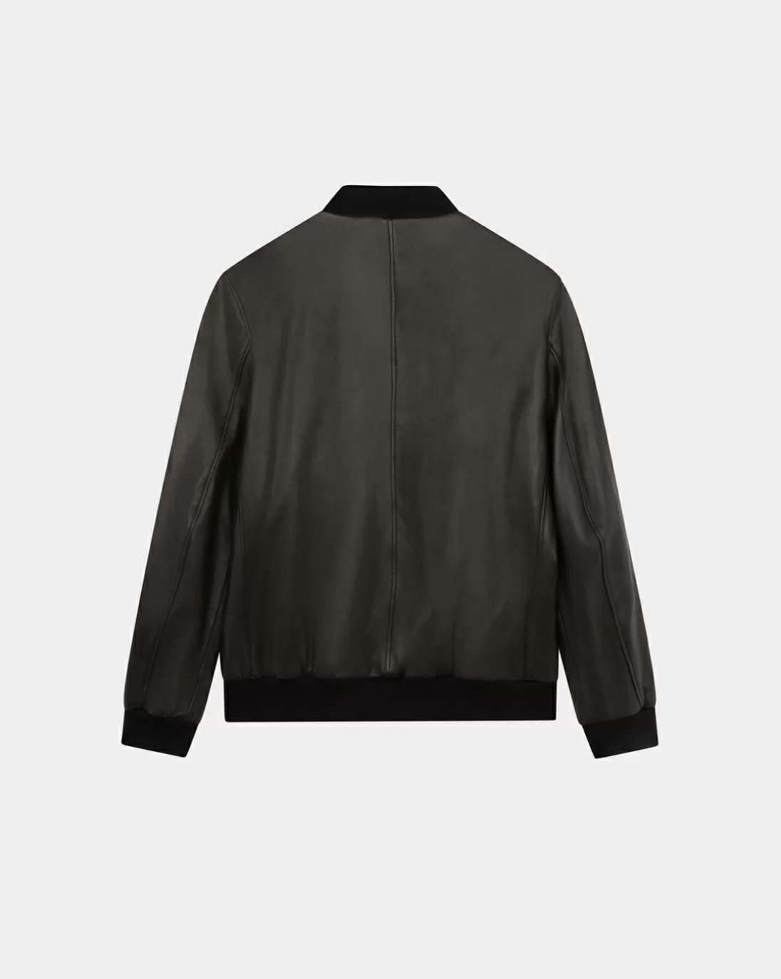 Chevignon Blouson Teddy En Cuir Noir Blouson Col Teddy En Cuir D'Agneau