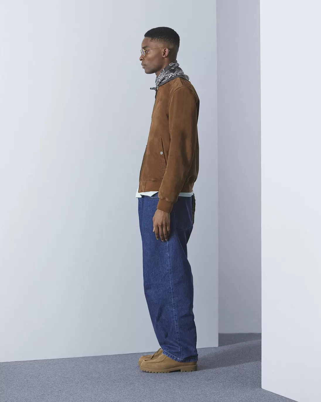 Chevignon Blouson Teddy Suede Cognac Blouson En Cuir De Chevre Velours