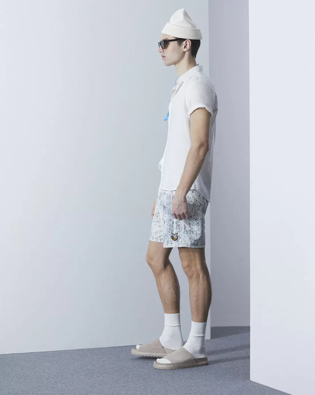 Chevignon Chemise Lin Short Togs Blanc Chemise En Lin Coupe Straight
