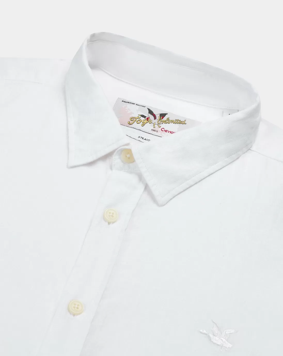 Chevignon Chemise Lin Short Togs Blanc Chemise En Lin Coupe Straight