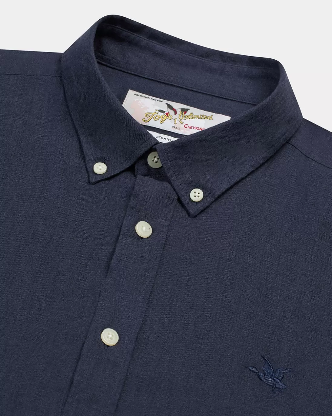 Chevignon Chemise Lin Togs Bleu Marine Chemise En Lin Coupe Straight