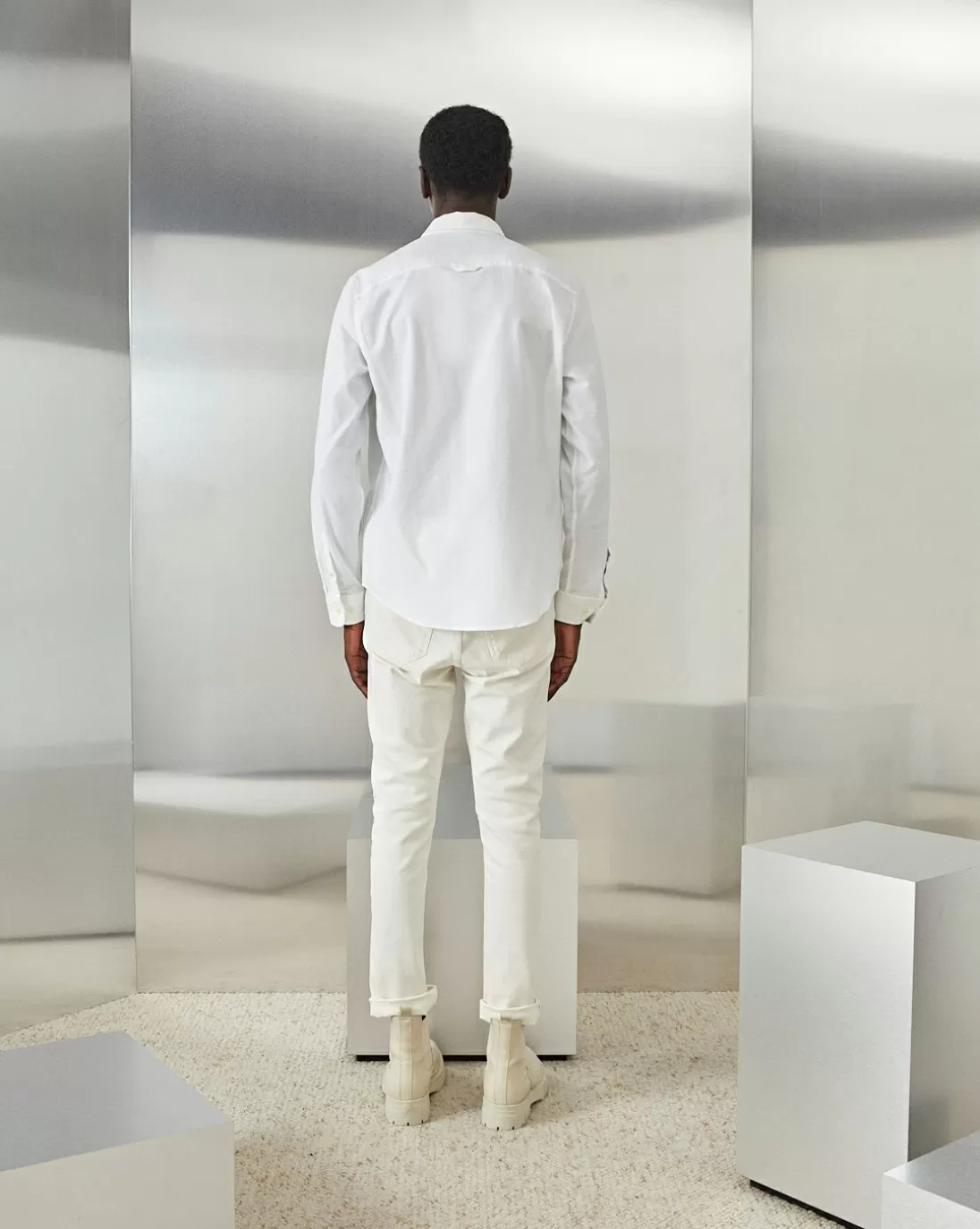 Chevignon Chemise Oxford 2 Togs Winter Blanc Chemise Unie En Coton Biologique
