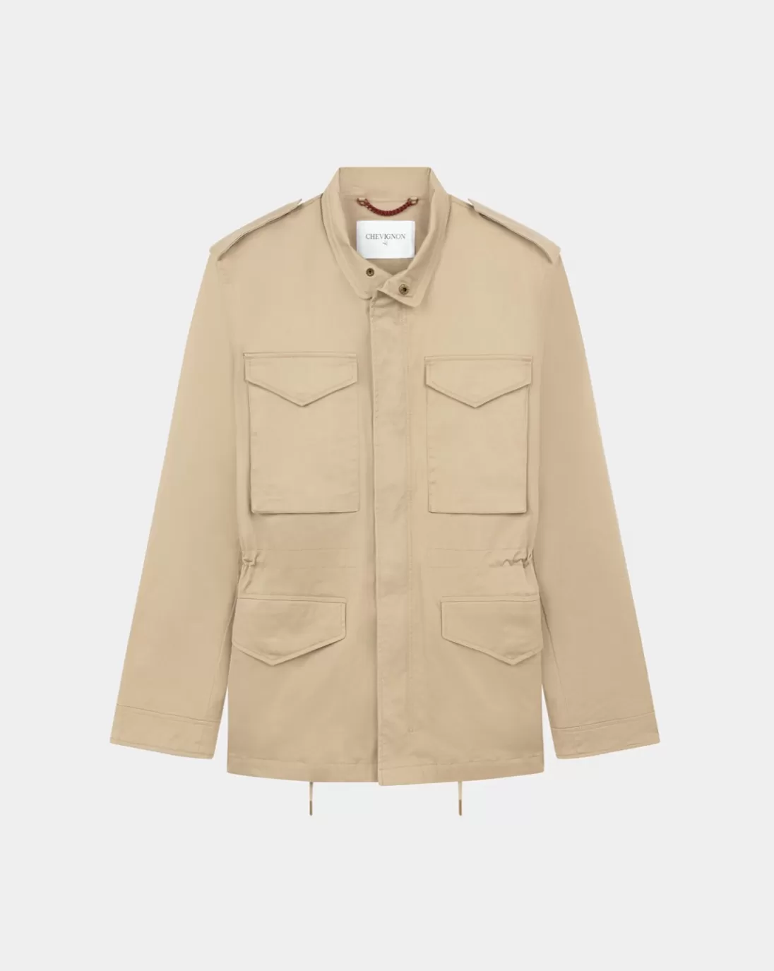 Chevignon M65 Beige Veste En Coton Inspiration Armee