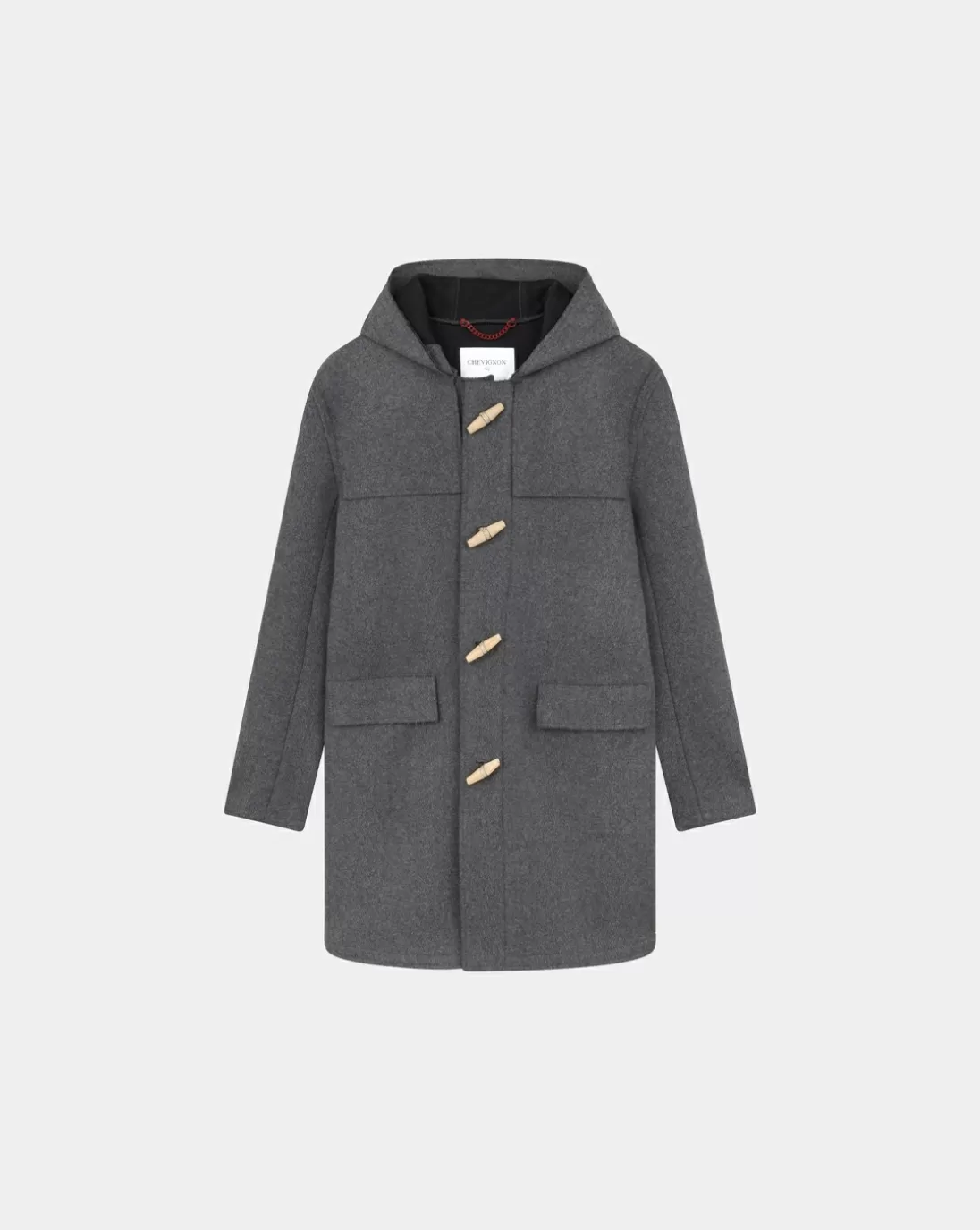 Chevignon Manteau Duffle 2 Gris Manteau Duffle-Coat En Laine