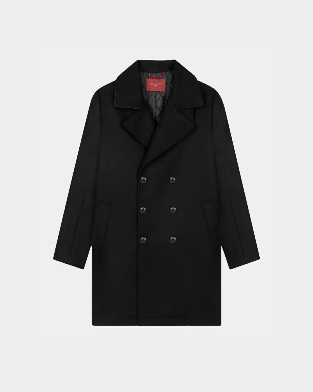 Chevignon Manteau Officier Noir Manteau Caban En Laine