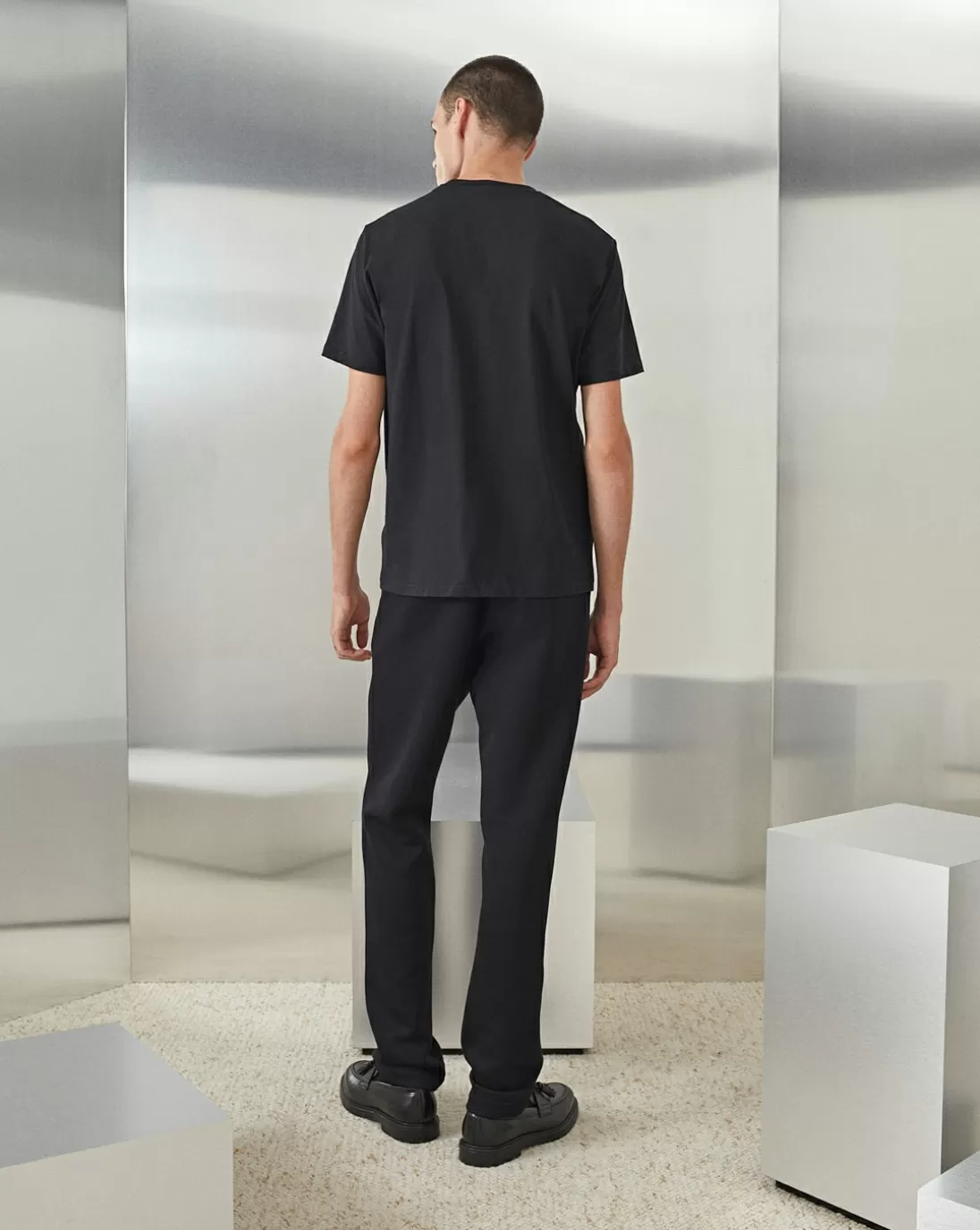 Chevignon Pantalon Street Suit Pant Noir Pantalon De Costume Coupe Ajustee