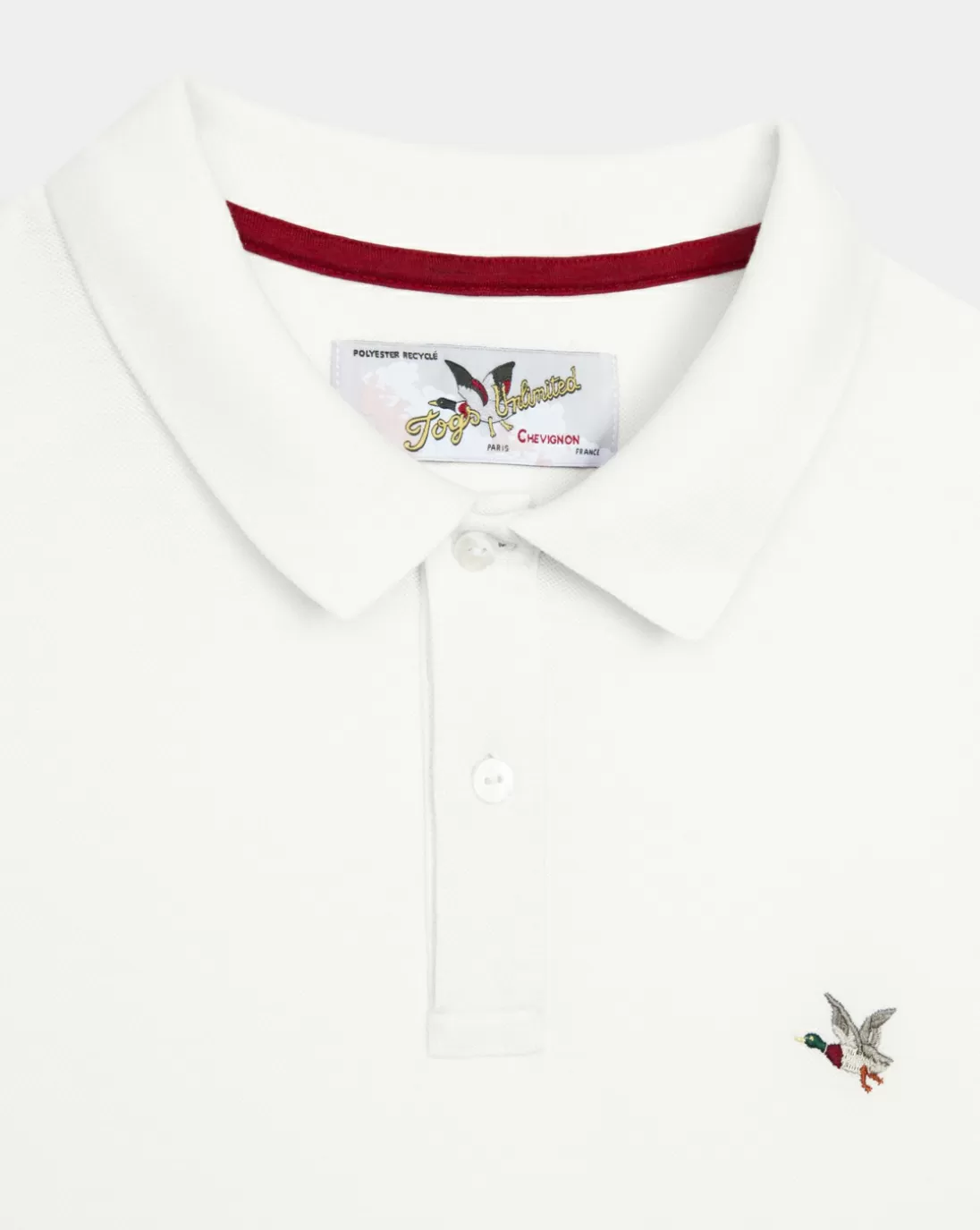 Chevignon Polo Togs Blanc Polo 100% Coton Biologique Et Coupe Droite