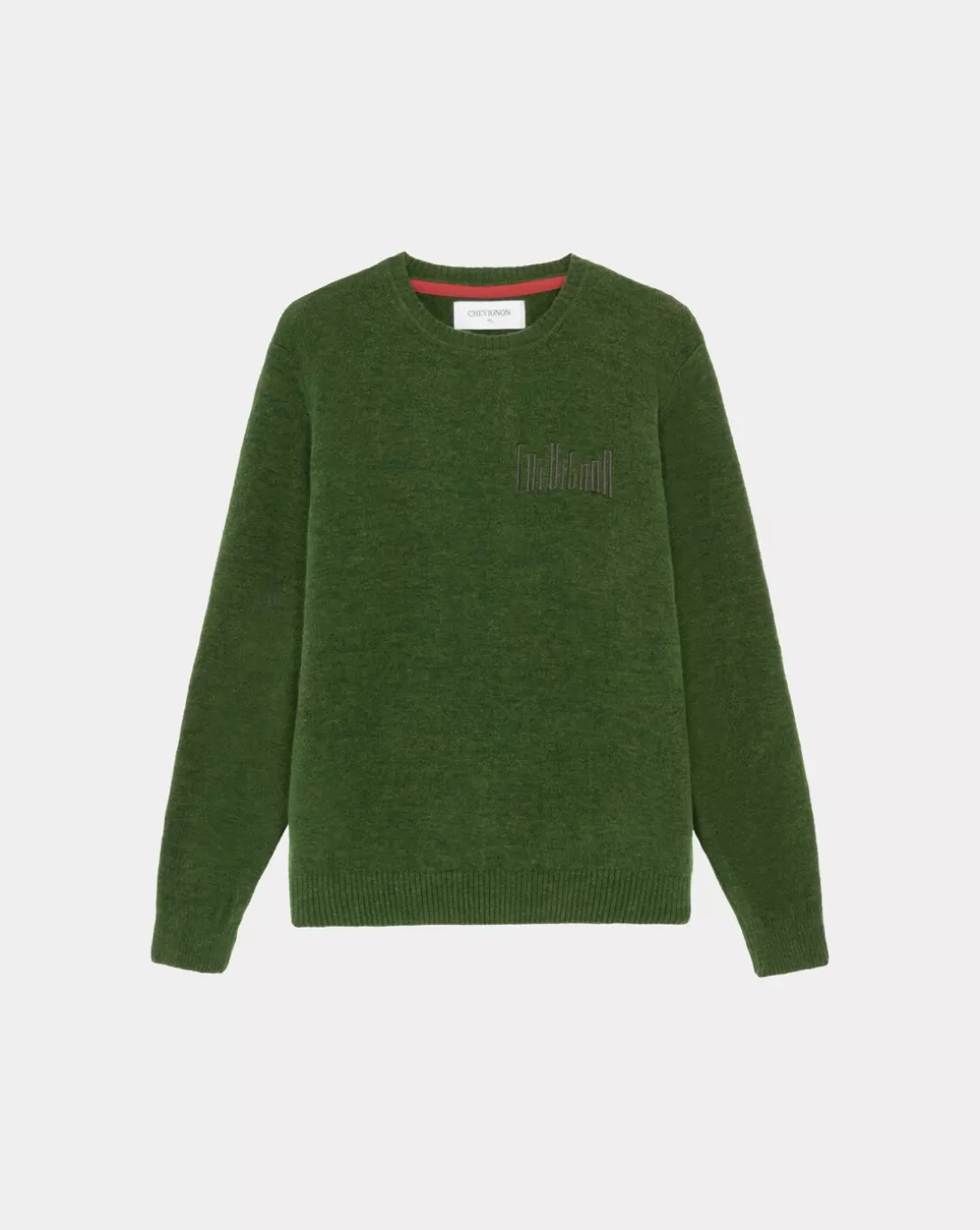 Chevignon Pull City Wool Vert Pull Col Rond, Broderie