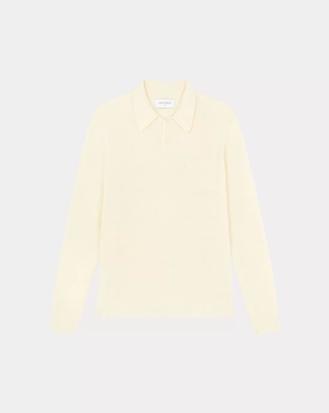 Chevignon Pull Polo Knit Ecru Pull En Laine, Col Polo