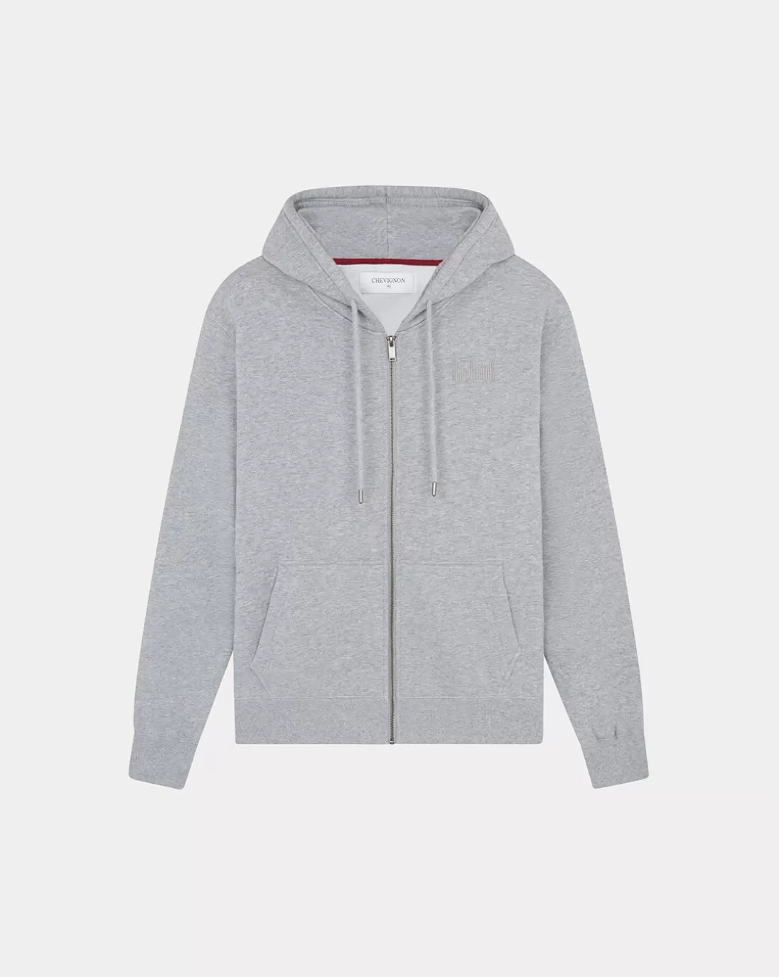 Chevignon Sweatshirt City Hood Basic Gris Sweat A Capuche Brode