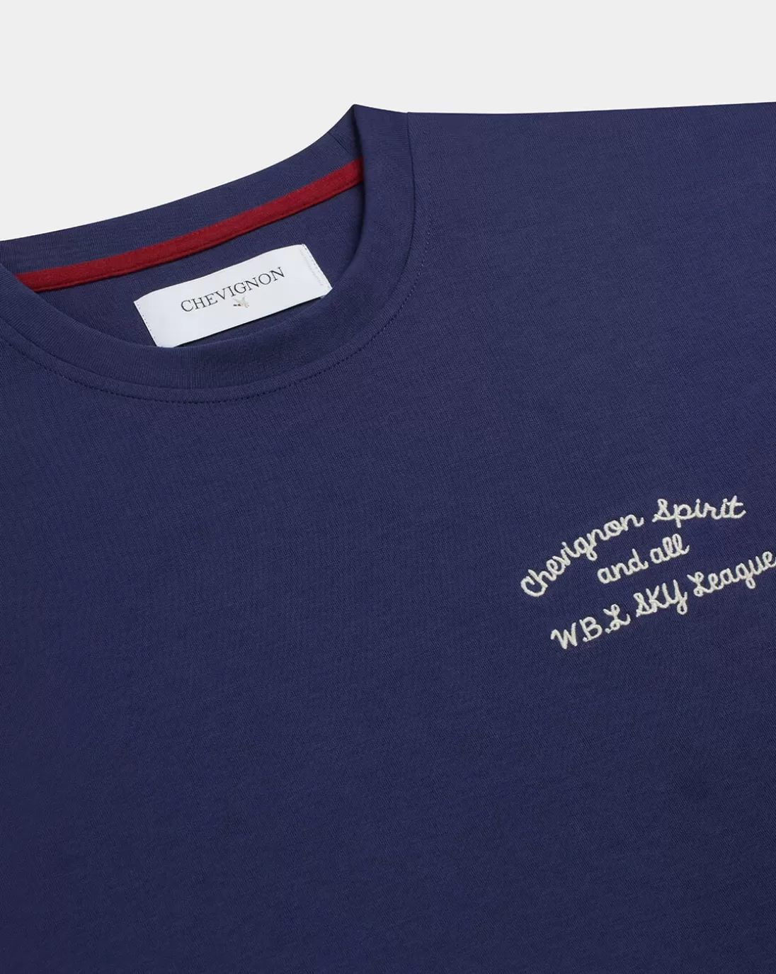 Chevignon T-Shirt Bay Winds Oversize Bleu T-Shirt Brode Coupe Ample