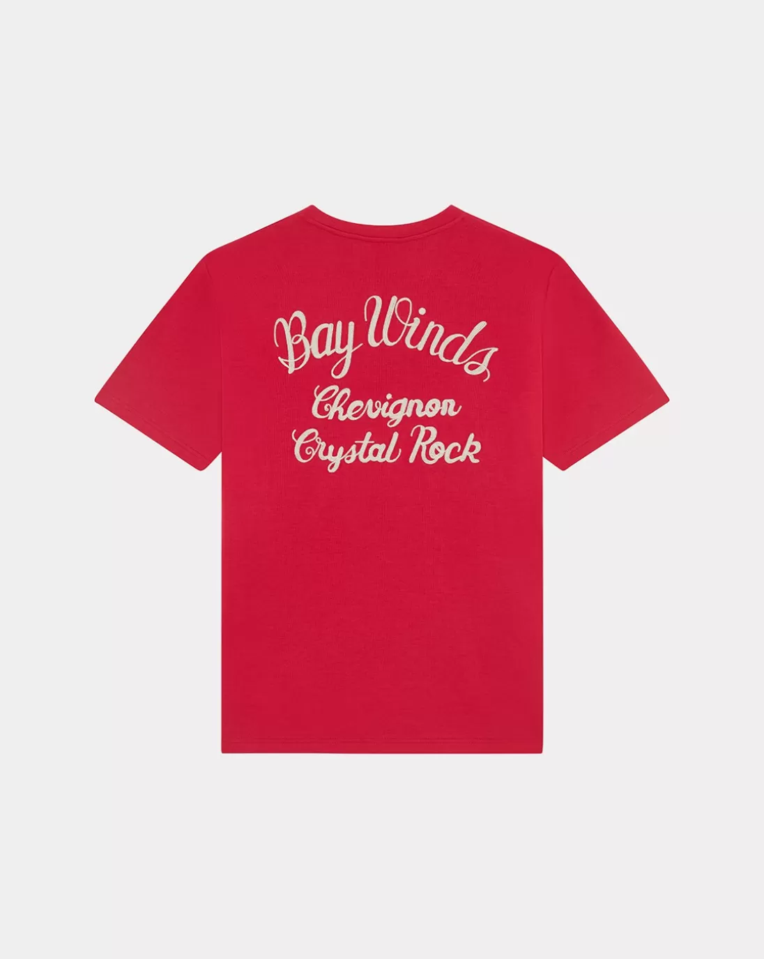 Chevignon T-Shirt Bay Winds Oversize Rouge T-Shirt Brode Coupe Ample