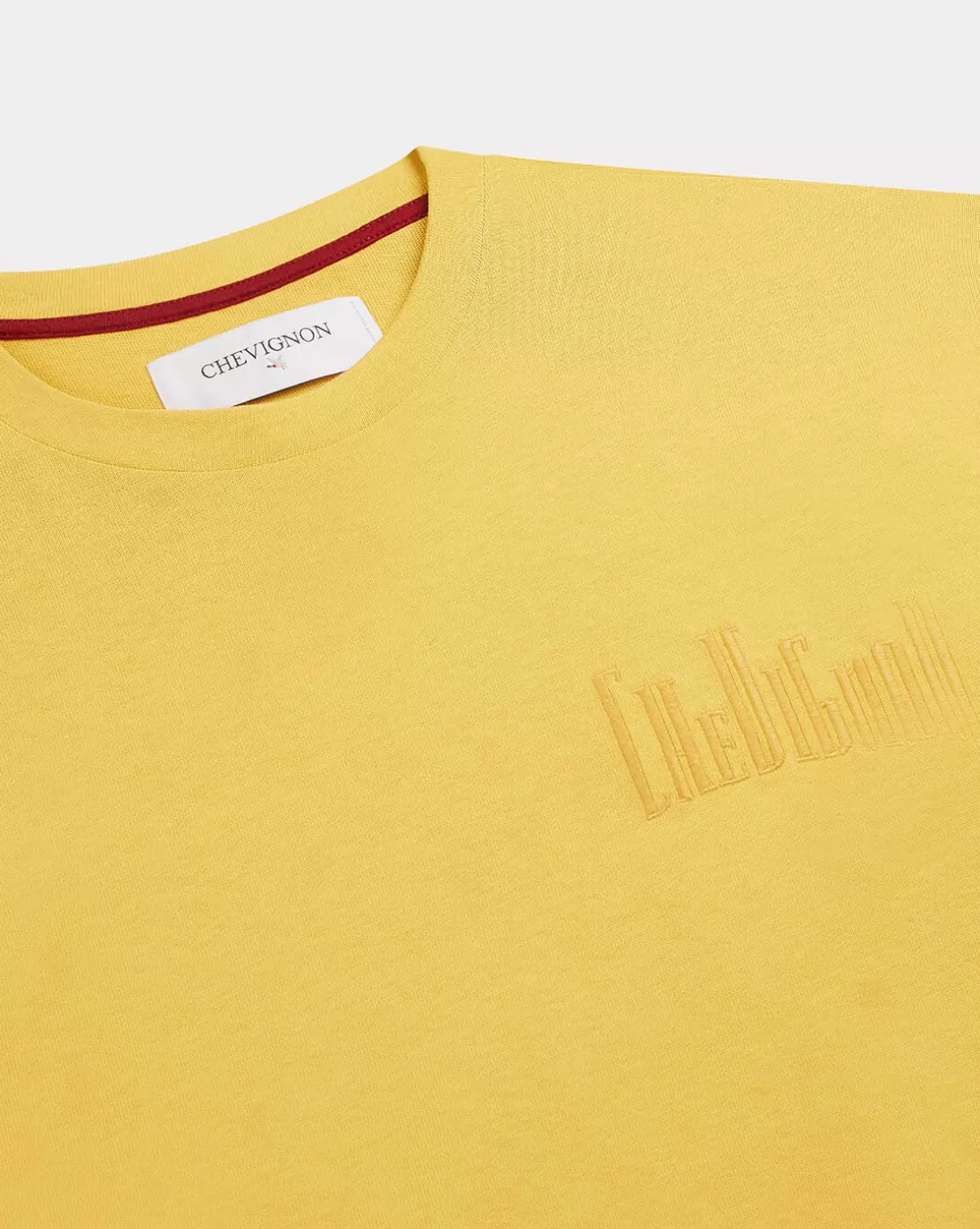Chevignon T-Shirt City Tee Oversize Jaune T-Shirt Logo Signature
