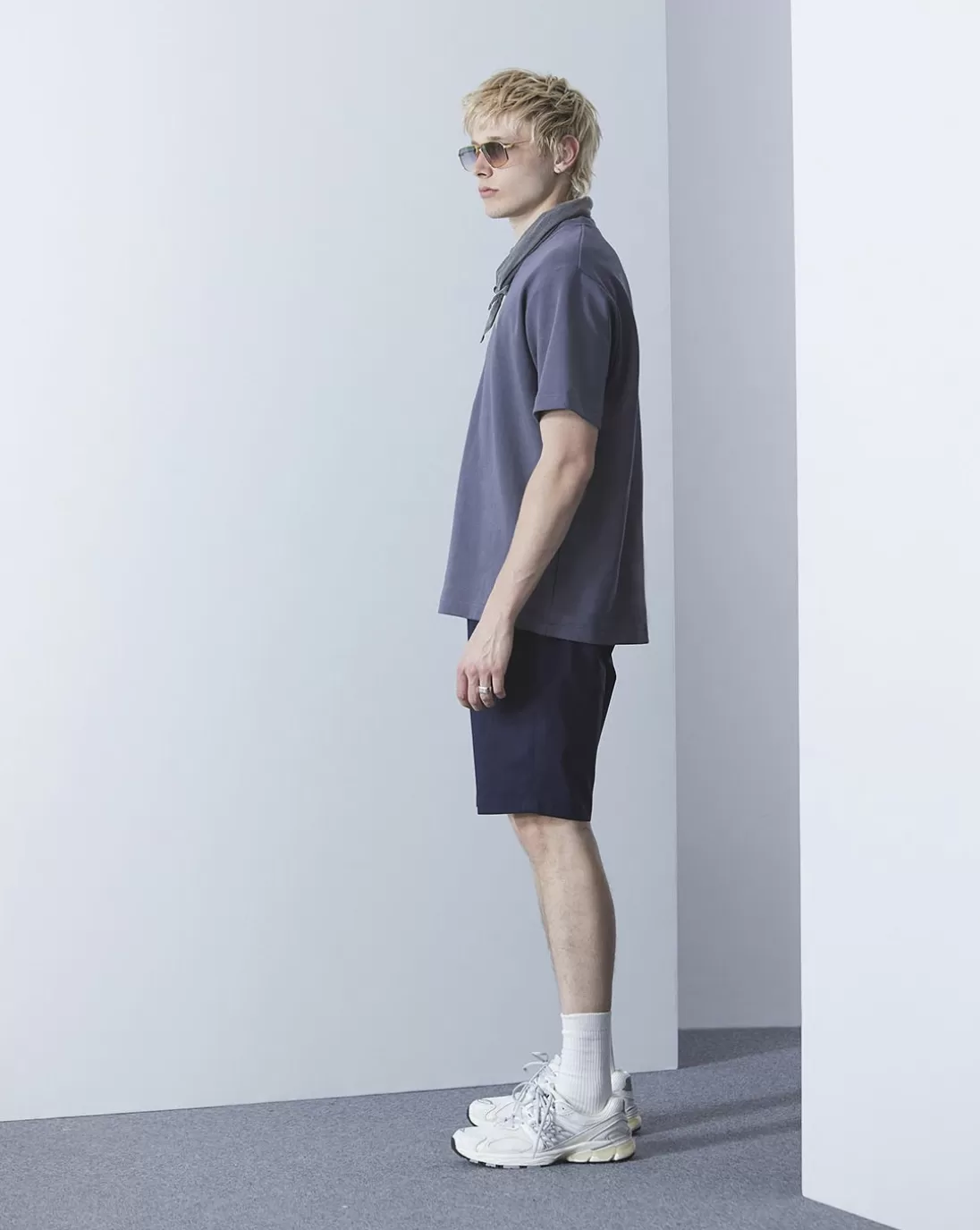 Chevignon T-Shirt Tee 90 Oversize Gris T-Shirt En Jersey Coupe Ample