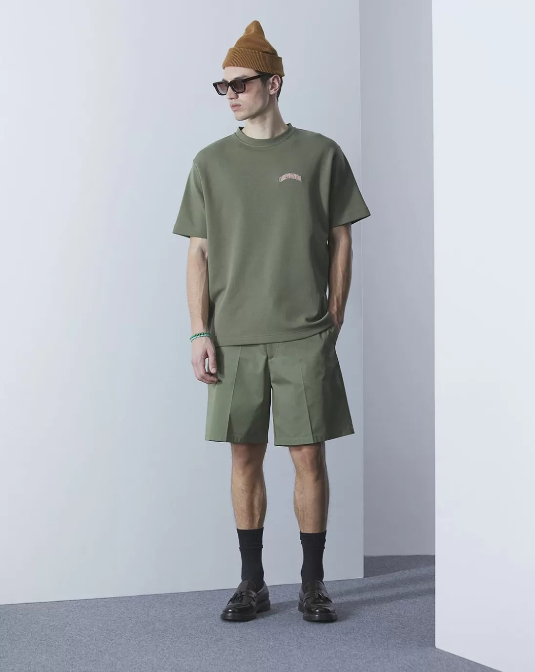 Chevignon T-Shirt Tee 90 Oversize Vert T-Shirt En Jersey Coupe Ample