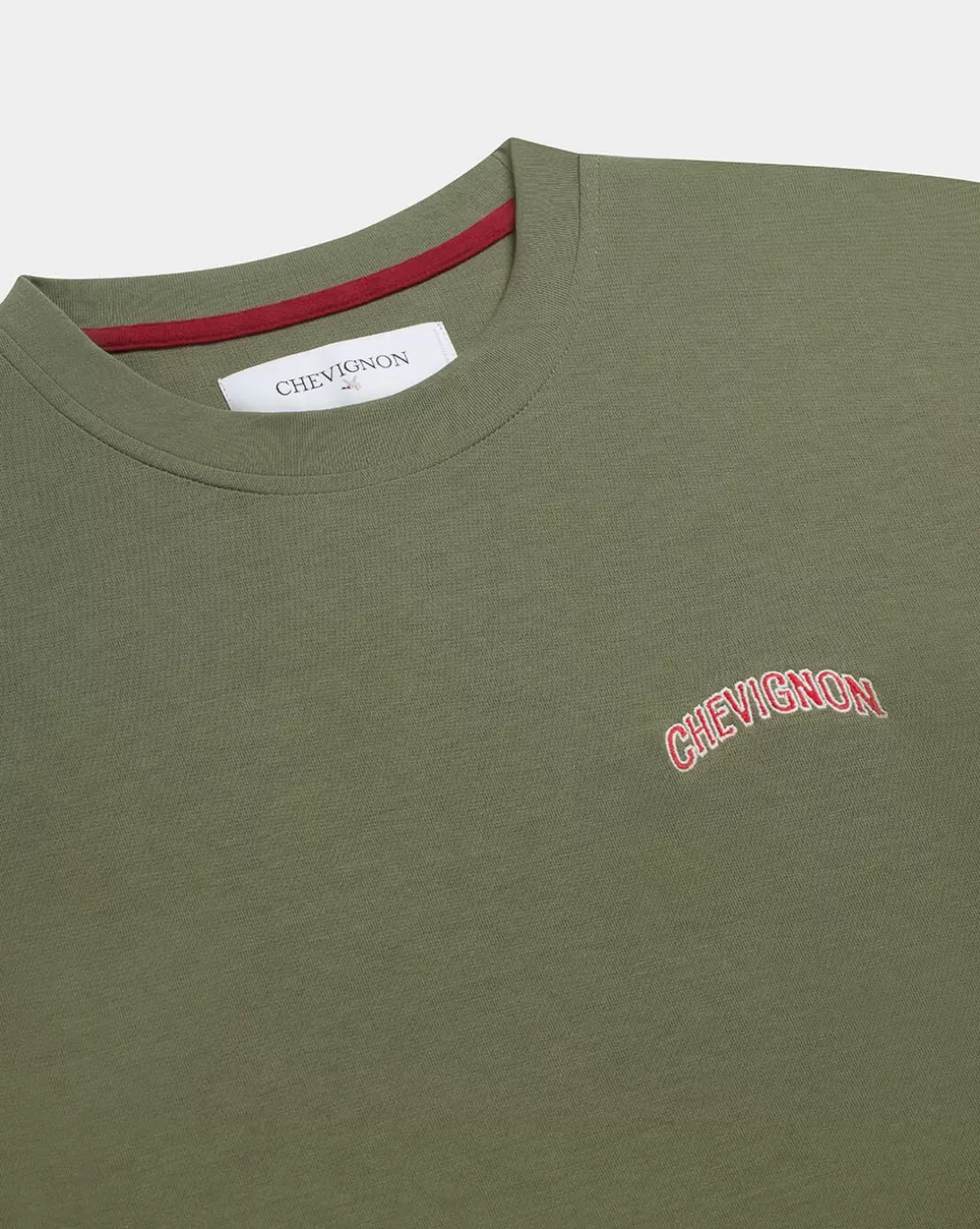 Chevignon T-Shirt Tee 90 Oversize Vert T-Shirt En Jersey Coupe Ample