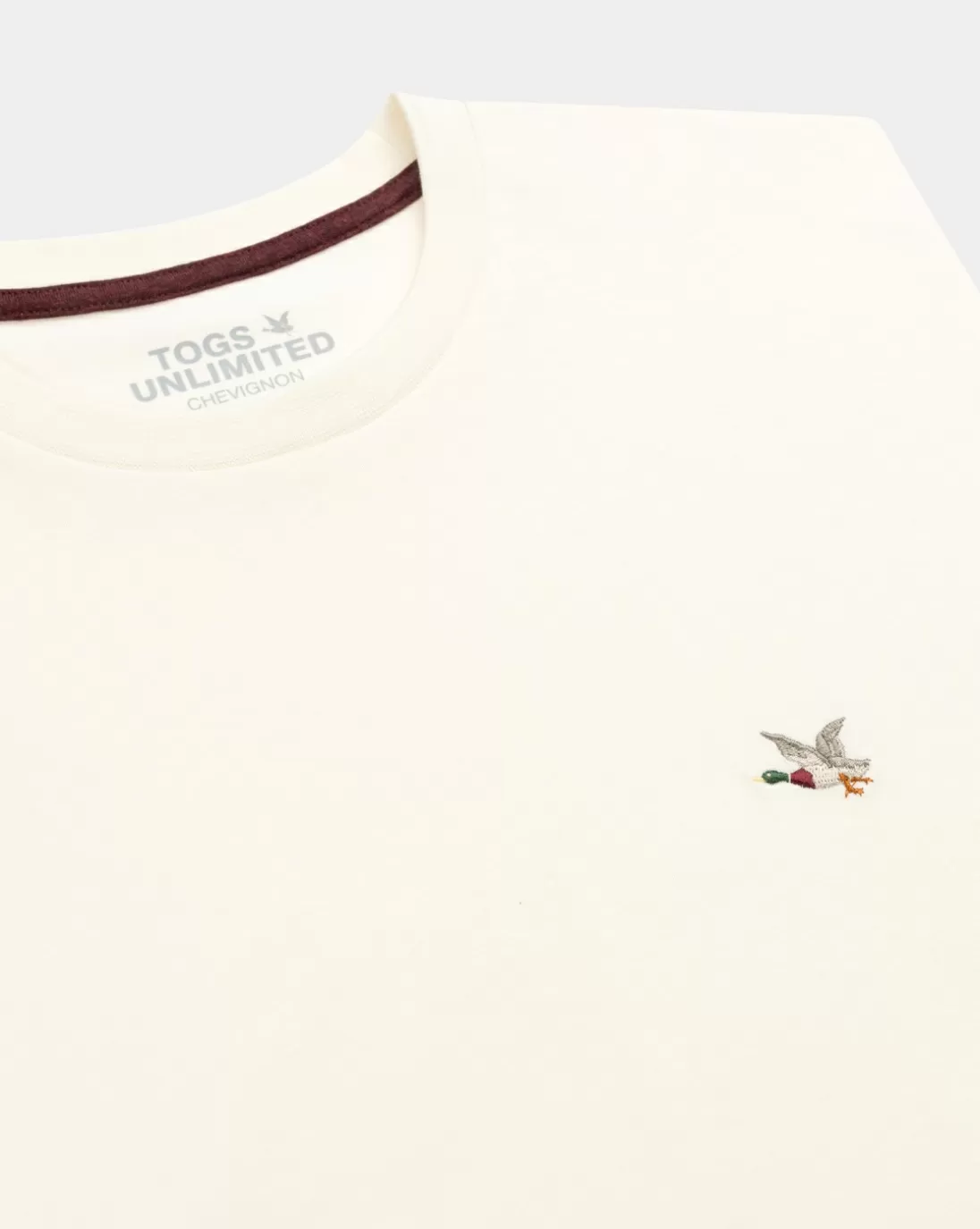 Chevignon T-Shirt T-Togs Blanc T-Shirt Uni Manches Courtes 100% Coton Biologique